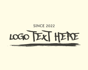Exhibitionist - Urban Texture Wordmark logo design