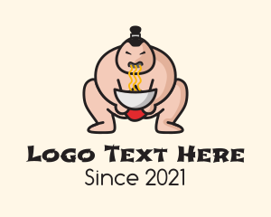 Sumo - Sumo Wrestler Noodle logo design