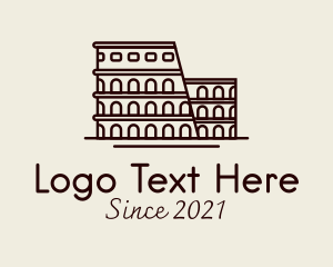 Travel Agency - Colosseum Arena Landmark logo design
