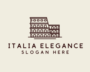 Italy - Colosseum Arena Landmark logo design