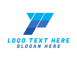 Digital Marketing - Graph Bars Letter P logo design