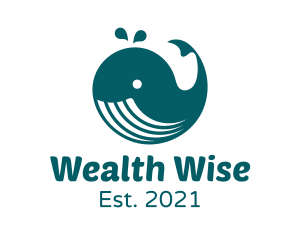 Fisherman - Minimalist Baby Whale logo design