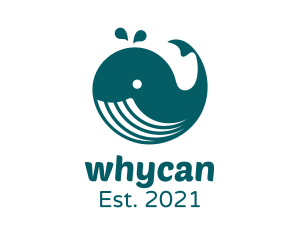 Aquarium - Minimalist Baby Whale logo design