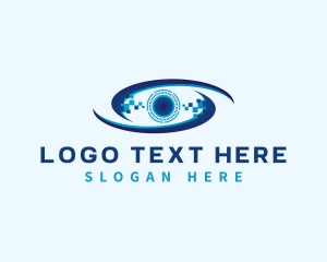 Eyewear - Digital Pixel Eye logo design
