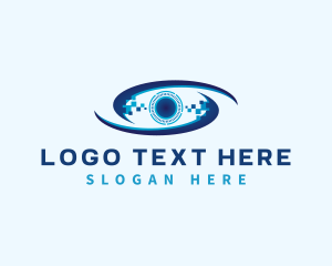 Lens - Digital Pixel Eye logo design