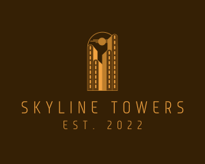 Building Skyline Construction logo design