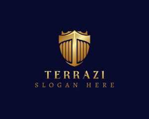 Premium Shield Letter T logo design