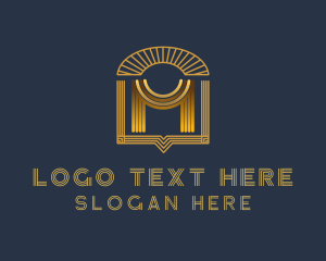 Geometric Art Deco Drapes Logo