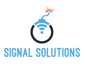 Signal - Blue Signal Bomb logo design