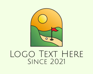 Golf - Sunset Golf Course logo design