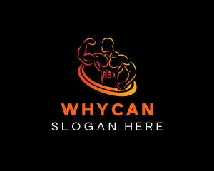 Weightloss - Bodybuilder Muscle Fitness logo design