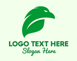 Falcon - Green Eagle Leaf logo design