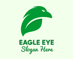 Green Eagle Leaf logo design