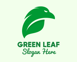 Green Eagle Leaf logo design