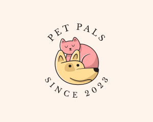 Pet Animal Kitten Dog logo design