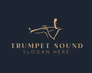 Trumpet - Musician Trumpet Instrument logo design