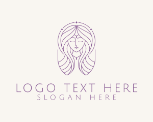 Cosmetology - Pretty Woman Goddess logo design