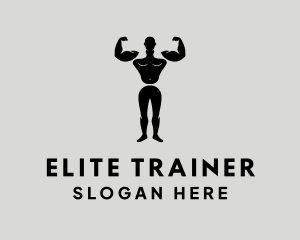 Male Muscular Body logo design