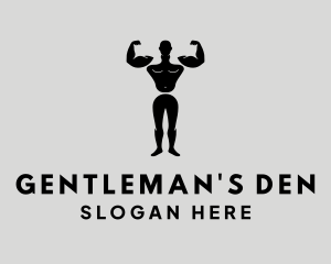 Male Muscular Body logo design