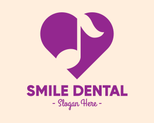Music Show - Purple Heart Note logo design