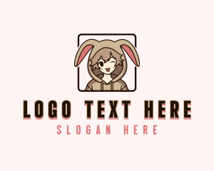 Anime Chibi Girl logo design