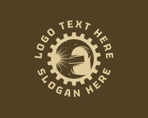 Worker - Cog Welding Mask logo design