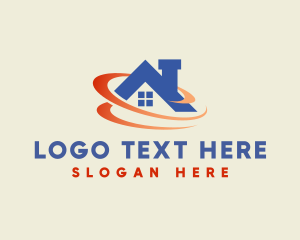 Leasing - Residential Real Estate House logo design