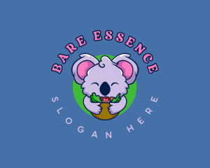 Cute Koala Salad logo design