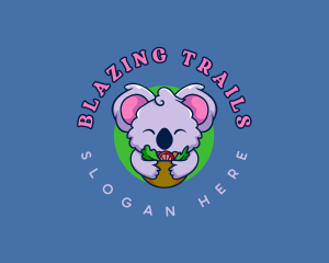 Cute Koala Salad logo design