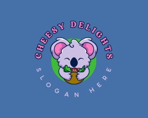 Cute Koala Salad logo design