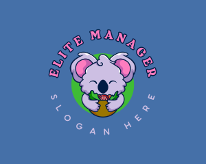 Cute Koala Salad logo design