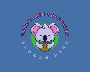 Cute Koala Salad logo design