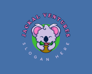 Cute Koala Salad logo design