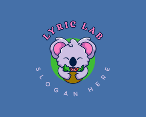 Cute Koala Salad logo design