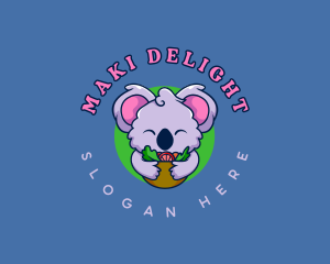 Cute Koala Salad logo design