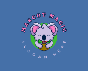 Cute Koala Salad logo design