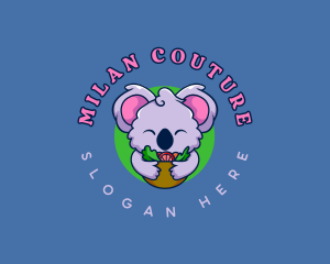 Cute Koala Salad logo design