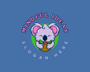 Cute Koala Salad logo design