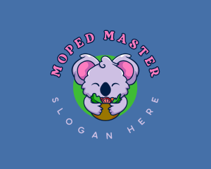 Cute Koala Salad logo design