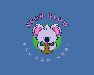 Cute Koala Salad logo design