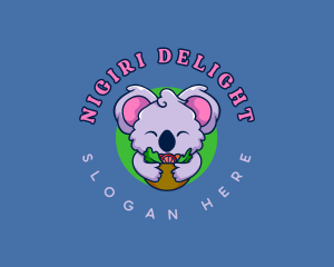 Cute Koala Salad logo design