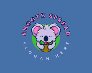 Cute Koala Salad logo design