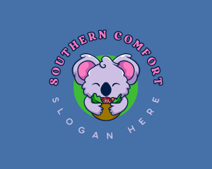 Cute Koala Salad logo design