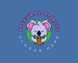 Cute Koala Salad logo design