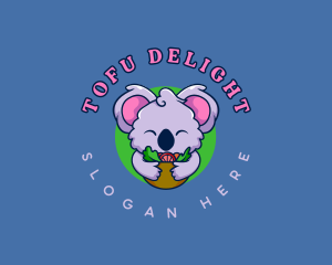 Cute Koala Salad logo design