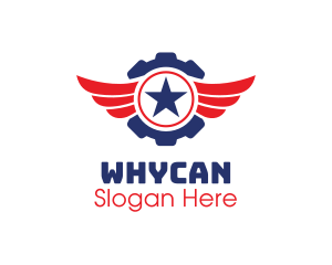 Automotive Gear Wing Star Logo
