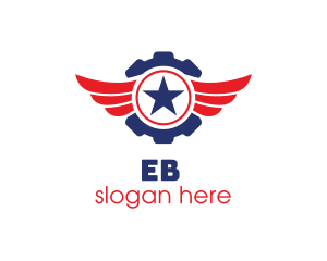Automotive Gear Wing Star logo design