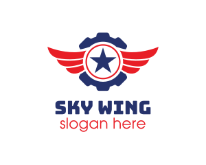 Wing - Automotive Gear Wing Star logo design