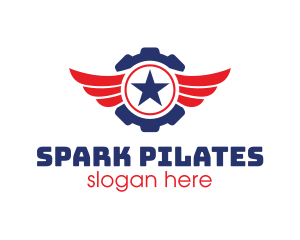 Automotive Gear Wing Star logo design