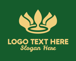 Sustainability - Gold Leaf Crown logo design